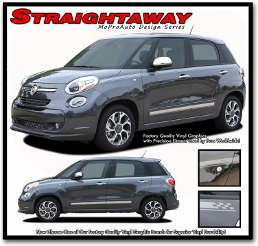 Fiat 500L 2015 Side Upper Panel Body Strobe Vinyl Stripes 3M Decals Graphics S33