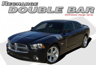 Double Bar Hash Mark Hood Fender Stripe Decal Vinyl Graphic 11 12 13 14 Charger
