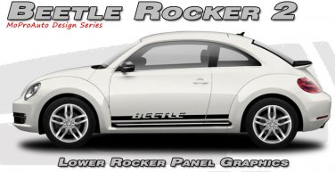 Volkswagen Beetle 1998-2016 ROCKER 2 Lower Panel Vinyl Decals Stripes Graphic B3