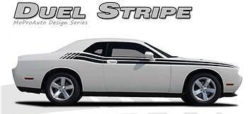 Dual Side Body Line Strobe 3M Stripe Graphic Decal RT 2008-2015 Dodge Challenger