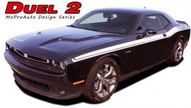 2011-2017 2018 Challenger DUEL 2 Side Door 3M Pro Vinyl Stripes Graphic Decals