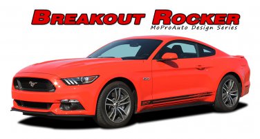 Breakout Rocker GT Lower Door Vinyl Stripe 3M Decals Graphic 2015-2017 Mustang