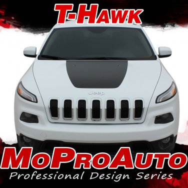 2014 2015 2016 2017 Jeep Cherokee T-HAWK HOOD Decals Stripe 3M Pro Vinyl PDS2805