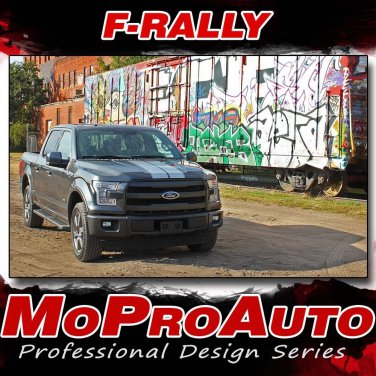 2017-2018 Ford F-150 Split Center Racing Stripes Vinyl Decals F-RALLY 3M Graphic