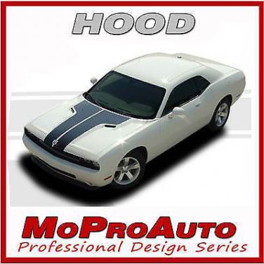 SPLIT HOOD Dodge Challenger Vinyl Graphics Decals Stripe 2013 3M Pro Grade LF8