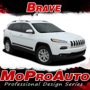 2016 2017 Jeep Cherokee Brave 3M Pro Vinyl Graphics Stripes Decals Lower Rocker