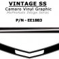 Camaro VINTAGE "1968" Nose Fascia Side Stripes Graphics Decals 2013 3M Vinyl SS1