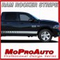 Dodge Ram Lower Rocker 2015 Panel Vinyl Graphics Decals / 3M Pro Stripes TW2