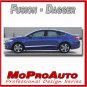 2013-2017 Ford Fusion DAGGER 3M Pro Vinyl Side Hood Stripes Decals Graphics M11