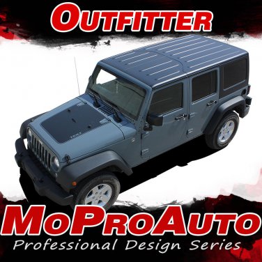 2011 Jeep Wrangler OUTFITTER Hood 3M Pro Vinyl Graphics Stripes Decals WR38