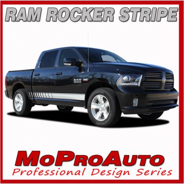 2014 Dodge Ram Lower Rocker Panel Vinyl Graphics Decals / 3M Pro Stripes T40