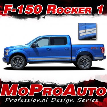 2015-2016 F-150 Lower ROCKER ONE Side Panel Solid Decals Stripes Vinyl Graphics