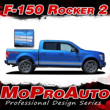 2015 2016 2017 2018 F-150 Lower ROCKER TWO Side Door Decals Stripe Vinyl Graphic