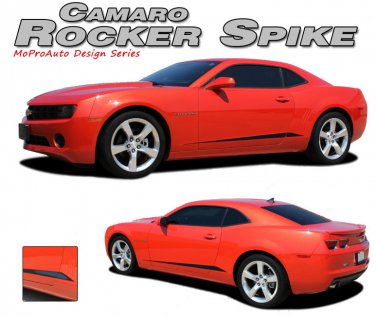 Lower Rocker Panel Spikes Spears Side Door Stripe Graphic Decal 2010-2013 Camaro