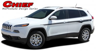 2014-2017 Jeep Cherokee Chief 3M Pro Vinyl Graphics Stripes Decals Lower Rockers