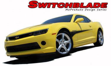 2010-2015 Camaro Blade Hood Spike Side Spear 3M Vinyl Decals Stripes Graphic