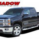2014-2018 Shadow Chevy Silverado 3M Vinyl Lower Side Door Stripes Decal Graphics