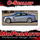 2018 C-SCALLOP Dodge Charger Pro 3M Vinyl Graphics Hood Side Decals Stripes B4