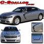 2018 C-SCALLOP Dodge Charger Pro 3M Vinyl Graphics Hood Side Decals Stripes B4