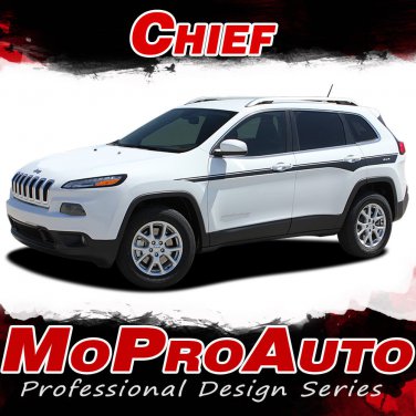 2016 2017 Jeep Cherokee Chief 3M Pro Vinyl Graphics Stripes Decals Lower Rockers
