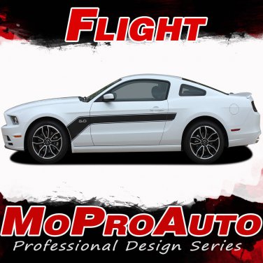 FLIGHT Center Hood Hockey Stripes 3M Vinyl Decals Graphic 2014 Ford Mustang FR14