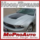 Mustang HOOD SPEARS BLACKOUT Decal Stripe Graphics - 3M Pro Grade 2011 572