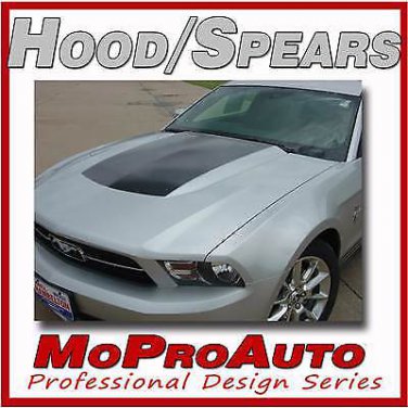 Mustang HOOD SPEARS BLACKOUT Decal Stripe Graphics - 3M Pro Grade 2011 572