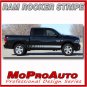 Dodge Ram Lower Rocker Panel Vinyl Graphics 2015 Decals / 3M Pro Stripes TW3