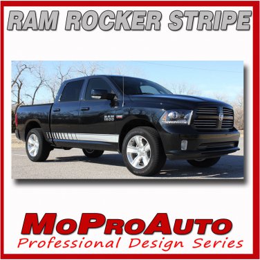 Dodge Ram Lower Rocker Panel Vinyl Graphics Decals / 2016 3M Pro Stripes T24