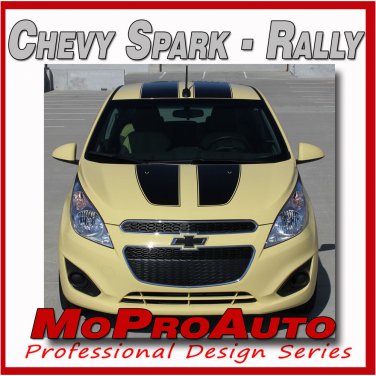 2014 Chevy SPARK RALLY Hood Racing Stripes Vinyl Graphics Pro Grade 3M Decal R14