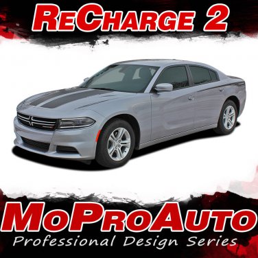 RECHARGE | 2017 Dodge Charger Pro 3M Vinyl Graphics Hood Side Decals Stripes C3