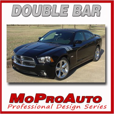 2011 Dodge Charger DOUBLE BAR Hash Side Decals Graphics Pro Grade 3M Vinyl 744