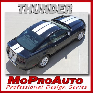 THUNDER 2013 Racing Rally Stripes Decals Graphics Pro 3M Vinyl RE Ford Mustang