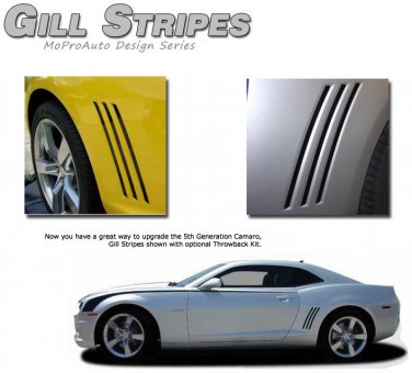 Gill Stripes Vinyl Side Quarter Vent Inserts Decals Graphics SS 2010-2013 Camaro
