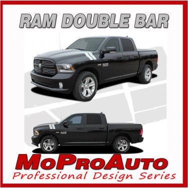 Dodge 2010 Ram Hood Hash Marks Vinyl Graphics Decals - 3M Pro Vinyl Stripes D16