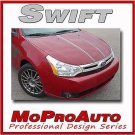SWIFT Ford Focus Hood Graphics Decals Stripes Tat 2008 - Professional Vinyl 387