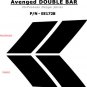 2009 AVENGER DOUBLE BAR Hash Style Decals Stripes Hood Vinyl Graphics 8LE