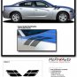 2015-2018 Dodge Charger Hood Hash DOUBLE BAR Side Decals Graphics 3M Pro Vinyl