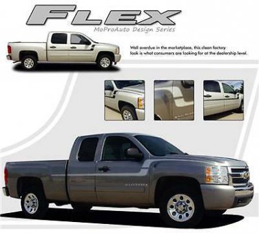 Flex Body Side Vinyl Graphic Stripes Decals 2000-2018 Chevy Silverado GMC Sierra