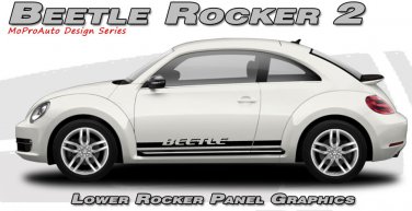 Lower Rocker Panel 2 Vinyl Decals Stripes Graphic 1998-2016 Volkswagen Beetle
