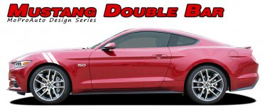 2015-2017 Mustang DOUBLE BAR Hood Fender Hash Mark Stripe Vinyl Graphic 3M Decal