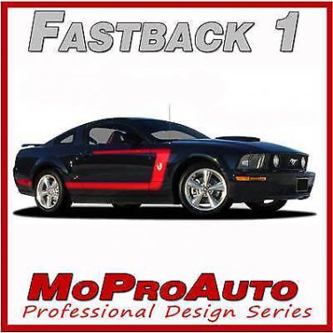 FASTBACK 1 Mustang Vinyl GRAPHICS Stripes Decal 2006 - 3M Pro Grade 348