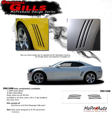 Camaro 2014-2015 Vent Insert Original Gill Stripes Decal 3M Vinyl Graphic RS SS