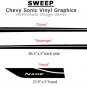 Sweep Lower Rocker Panel Hood Graphics Decals Stripes fits 2012-2016 Chevy Sonic