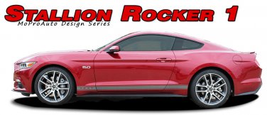 2015-2017 Ford Mustang STALLION ROCKER 1 Lower Door Vinyl Stripe Decals Graphic