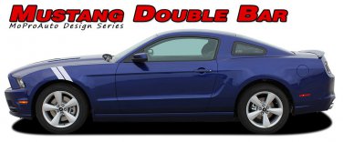 2013-2014 Mustang DOUBLE BAR Hood Fender Hash Mark Stripe 3M Vinyl Graphic Decal