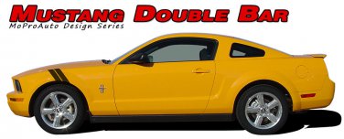 2005-2009 Mustang DOUBLE BAR Hood Fender Hash Mark Stripe Vinyl Graphic Decal