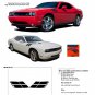 Hood Fender Side Decals DOUBLE BAR Vinyl Graphic for 2008-2014 Dodge Challenger