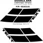 Hood Fender Side Decals DOUBLE BAR Vinyl Graphic for 2008-2014 Dodge Challenger