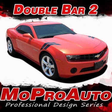2010-2015 Chevy Camaro SS RS DOUBLE BAR Side Graphics Decals 3M Stripes PDS1795